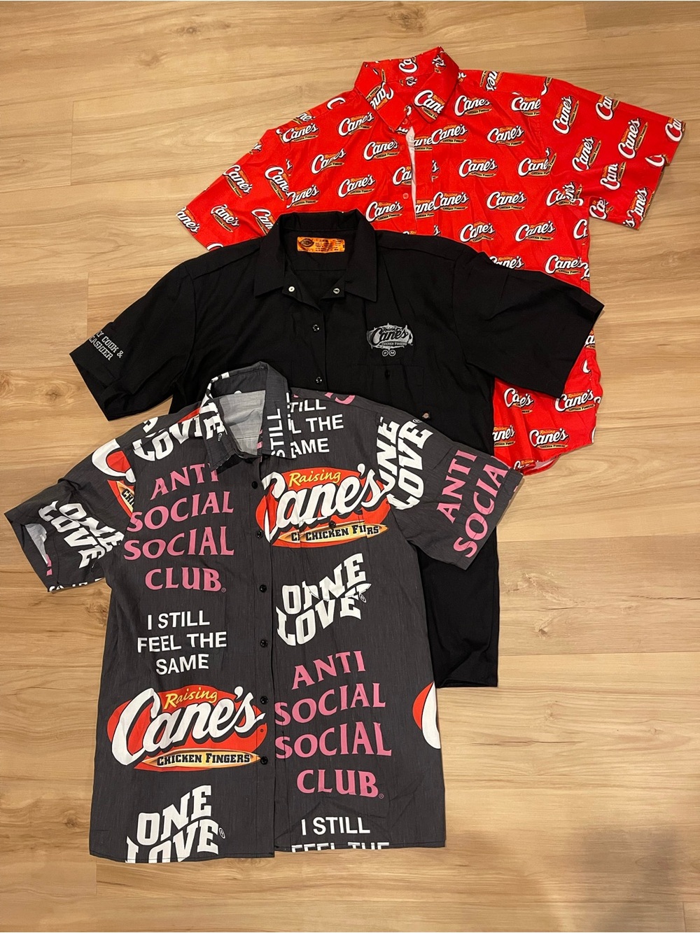 RARE Raising Cane’s Button Down Shirts - Anti Social Social Club, Post Malone